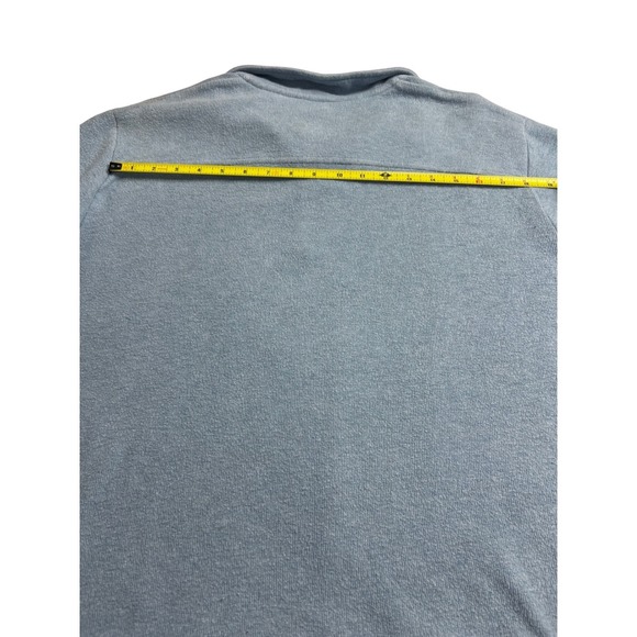 ORVIS Men's Large Light Blue 1/4 Zip Pullover Sweatshirt Embroidered Fish E12 - Picture 12 of 12